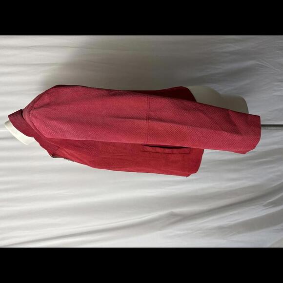 Bernardo - Red Leather Jacket with Texture - Petite Large - Picture 3 of 9